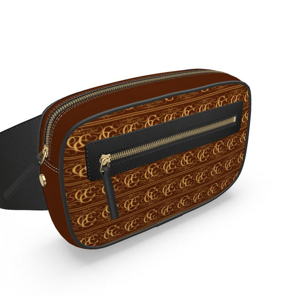 Cash, Cigars & Cognac - Connoisseur Belt Bag, Cigar Brown & Gold